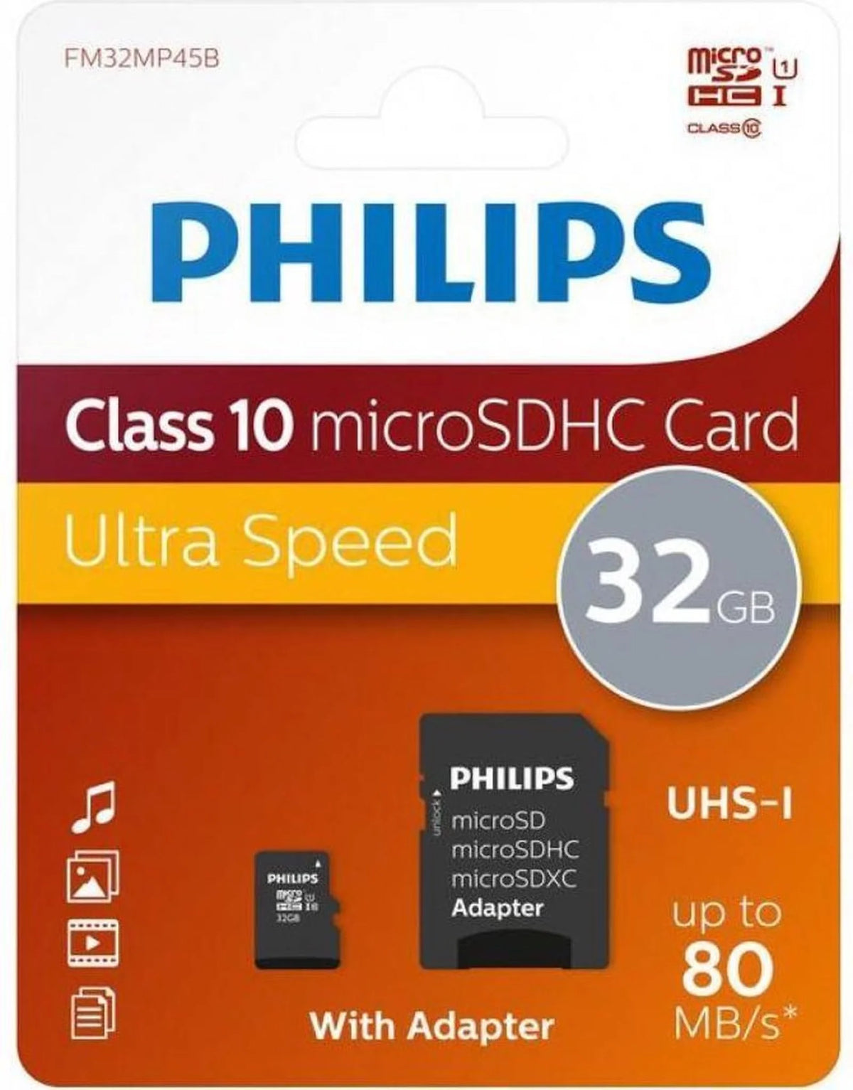 MicroSD-kort, Philips, 32GB