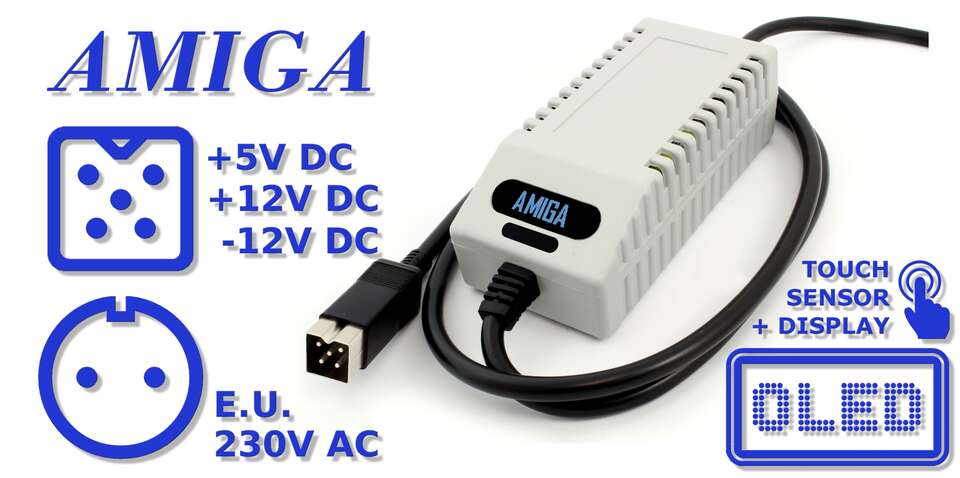 Amiga Power Supply with OLED Screen