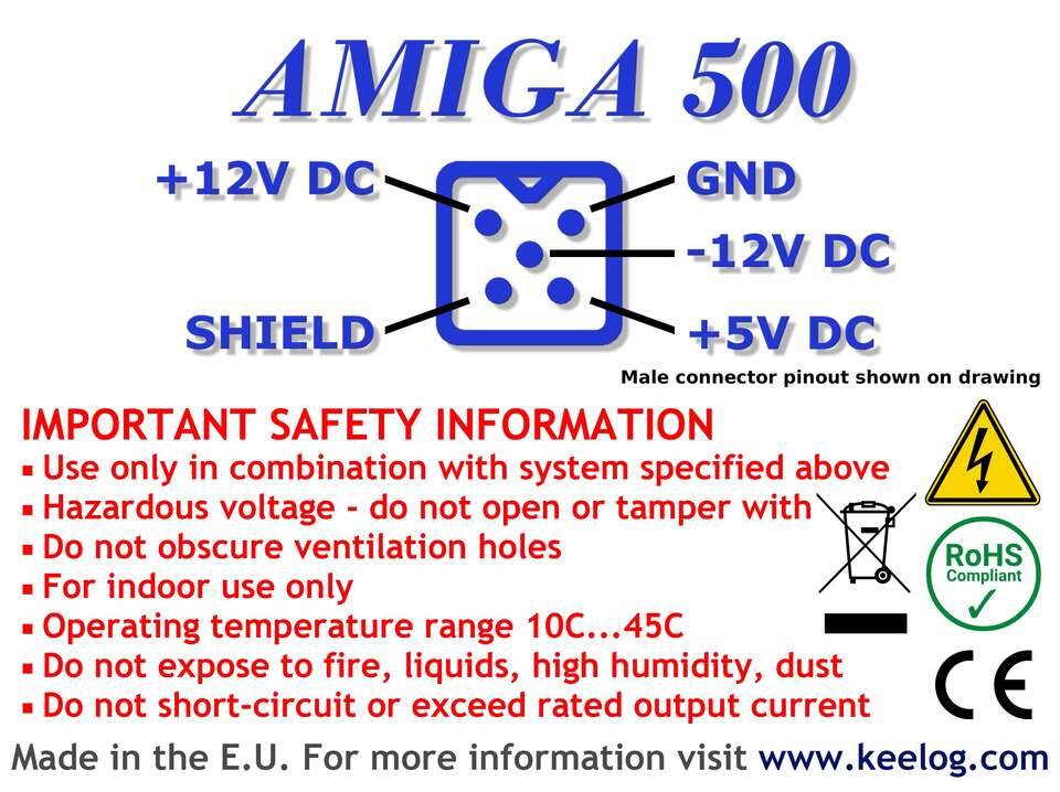 Amiga Power Supply with OLED Screen