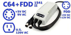 Dobbelt C64/VIC-20 + diskettedrev-strømforsyning