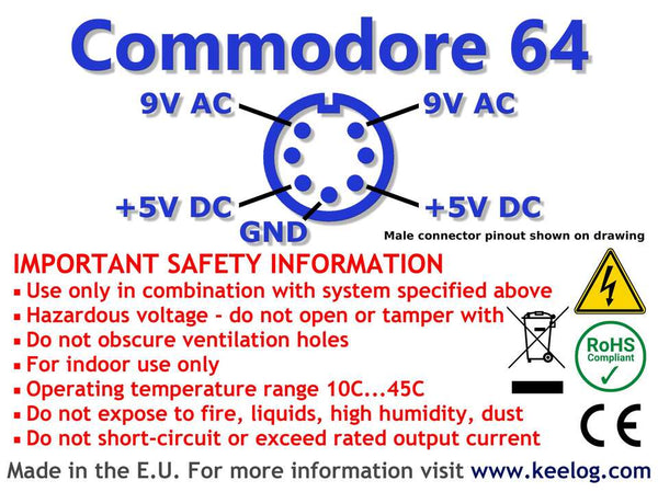 C64 / VIC-20 Power Supply with OLED Screen