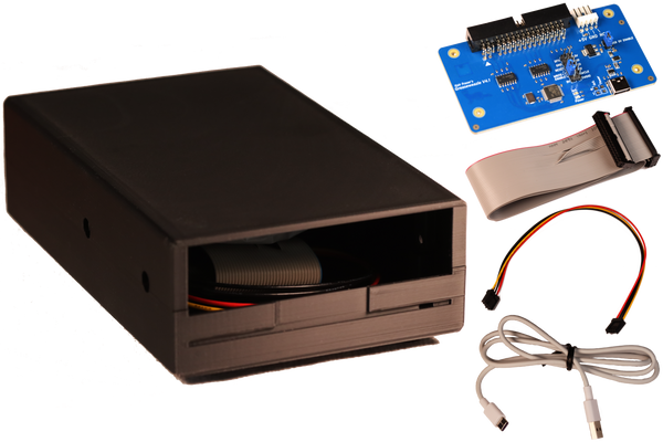 Greaseweazle v4.1 mounted in 3.5" drive enclosure