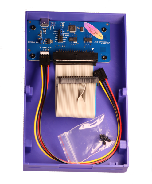 Greaseweazle v4.1 mounted in 3.5" drive enclosure