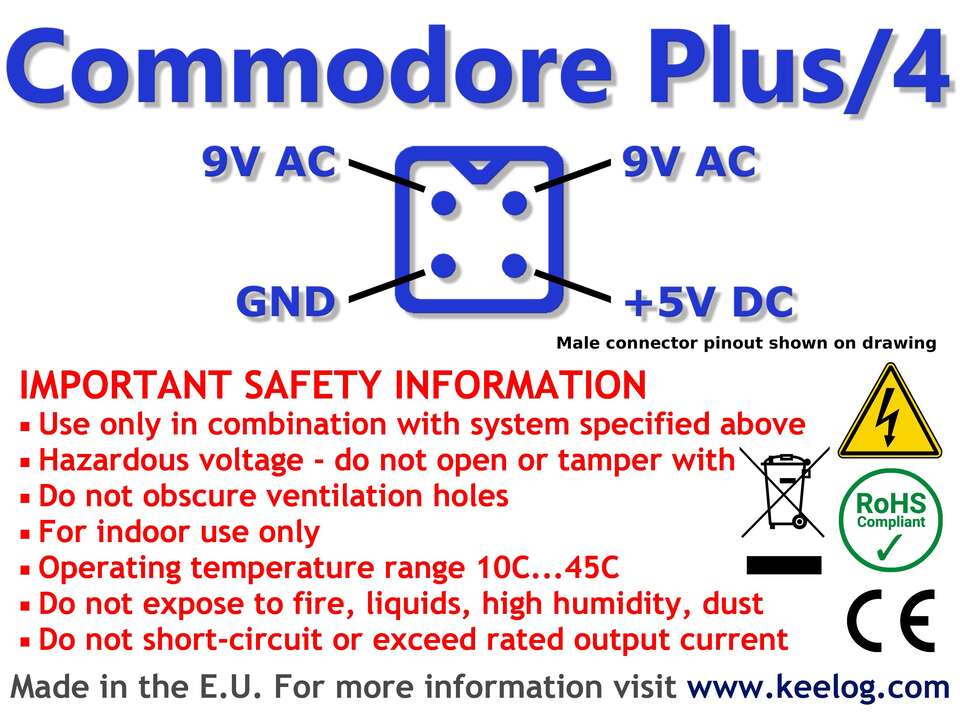 Commodore Plus/4-strømforsyning