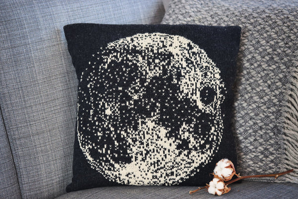 Moon Knitted Cushion Cover